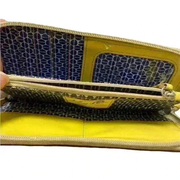 Fossil‎ key per beige zip up flap card slots wallet - Picture 6 of 9